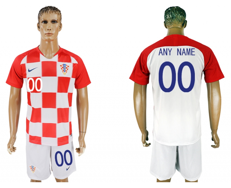 Croatia Home 2018 FIFA World Cup Men's Customized Jersey