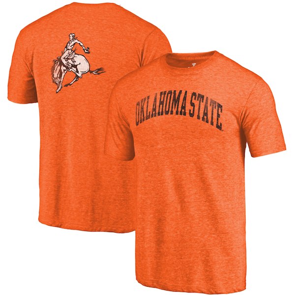 Oklahoma State Cowboys Fanatics Branded Heathered Orange Vault Two Hit Arch T-Shirt