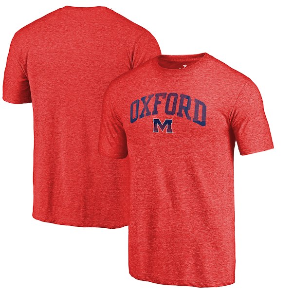 Ole Miss Rebels Fanatics Branded Red Arched City Tri-Blend T-Shirt