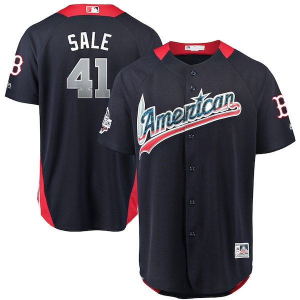 American League 41 Chris Sale Navy 2018 MLB All-Star Game Home Run Derby Jersey