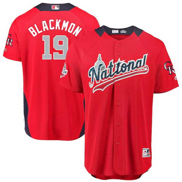 National League 19 Charlie Blackmon Red 2018 MLB All-Star Game Home Run Derby Jersey