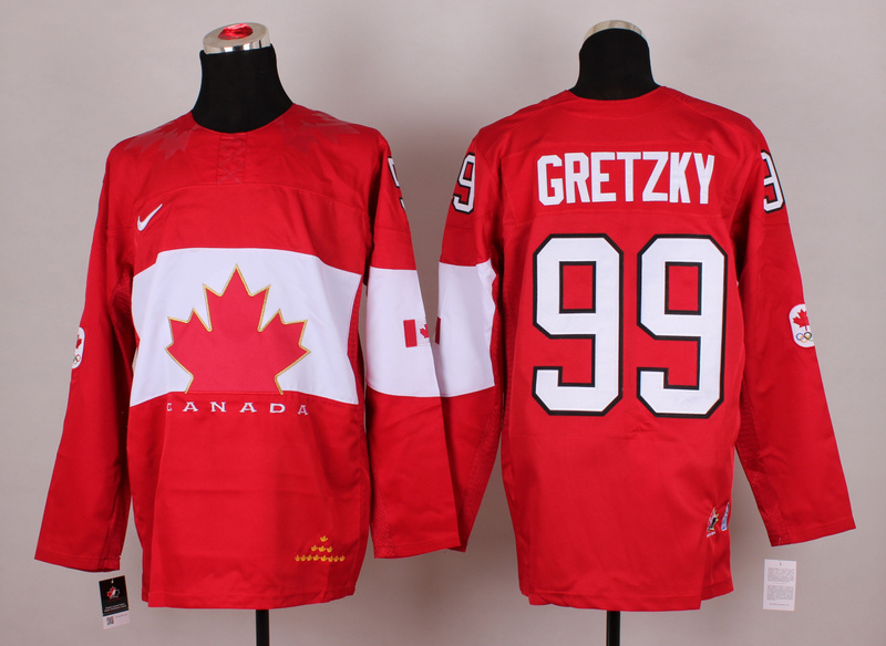Canada 99 Gretzky Red 2014 Olympics Jerseys