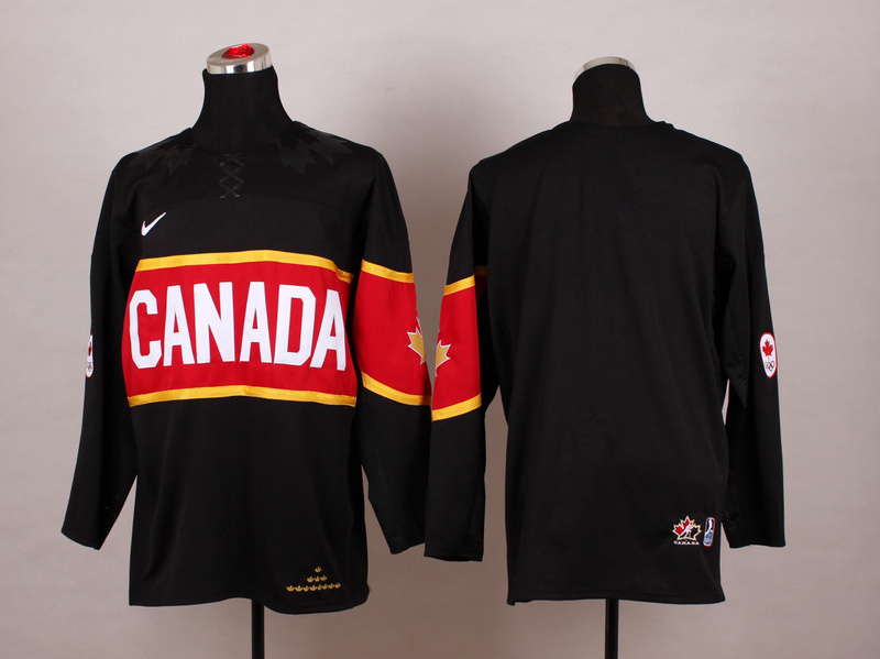 Canada Blank Black 2014 Olympics Jerseys