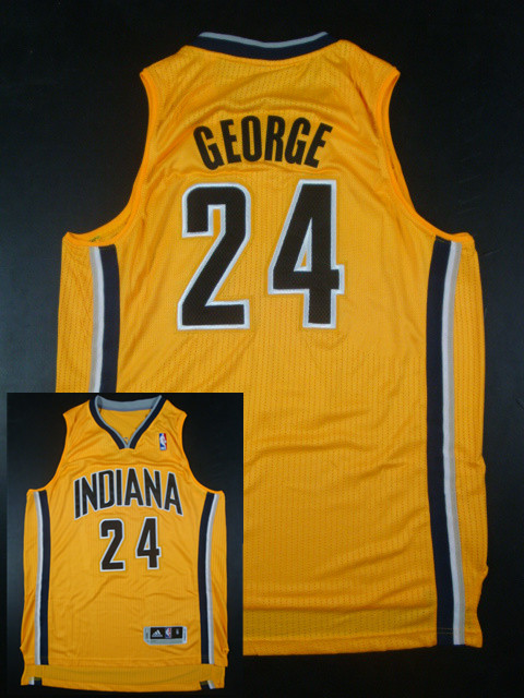 Pacers 24 Paul George Gold AAA Jerseys