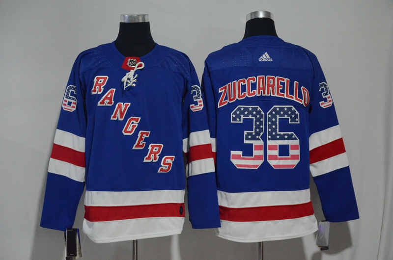 Rangers 36 Mats Zuccarello Blue US Flag Adidas Jersey