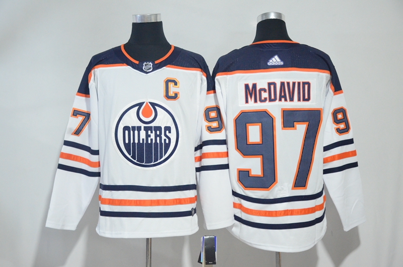 Oilers 97 Connor McDavid White Adidas Jersey