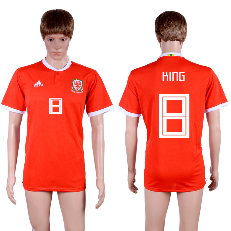 2018-19 Wales 8 KING Home Thailand Soccer Jersey