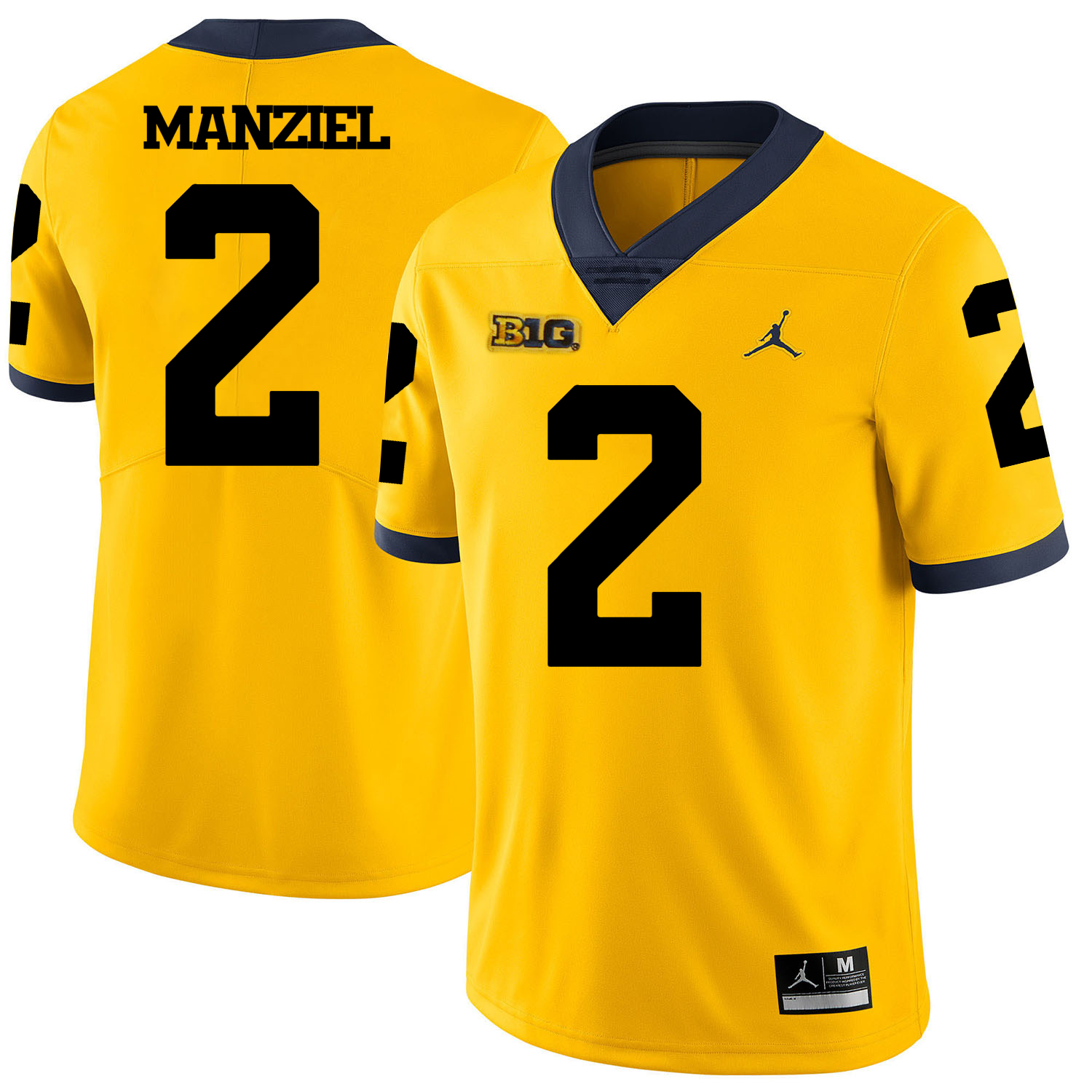 Michigan Wolverines 2 Johnny Manziel Yellow College Football Jersey