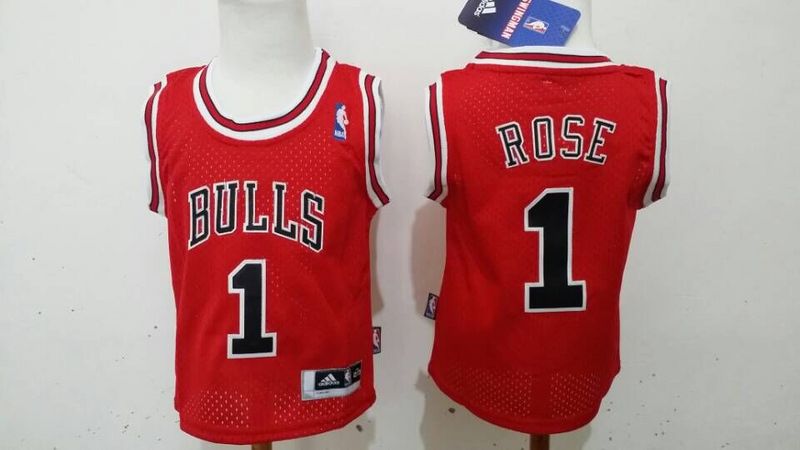 Bulls 1 Derek Rose Red Toddler Jersey