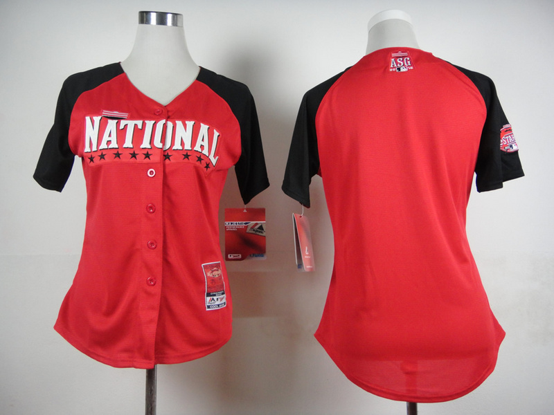 National League Blank Red 2015 All Star Women Jersey