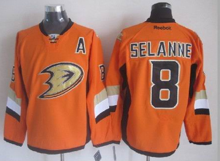 Ducks 8 Selanne Orange 2014 Stadium Series Jerseys