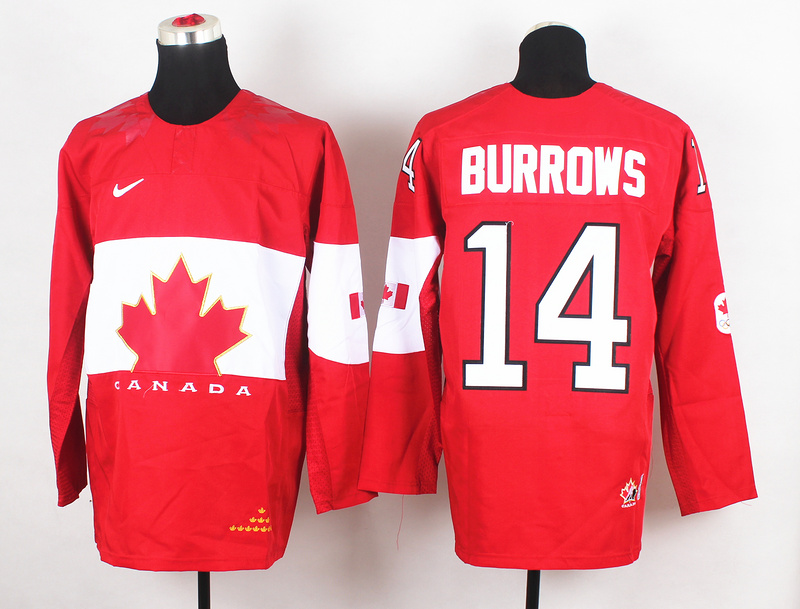 Canada 14 Burrows Red 2014 Olympics Jerseys