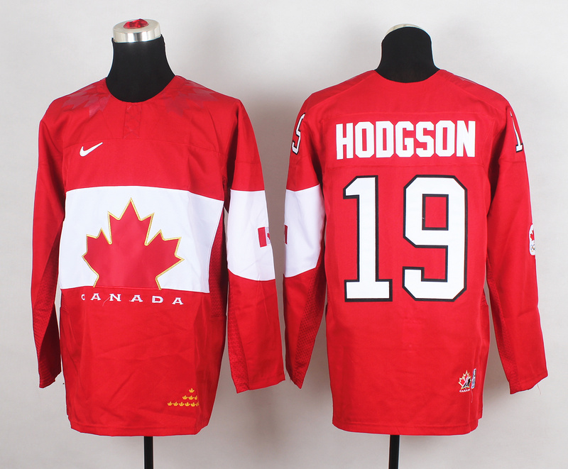 Canada 19 Hodgson Red 2014 Olympics Jerseys