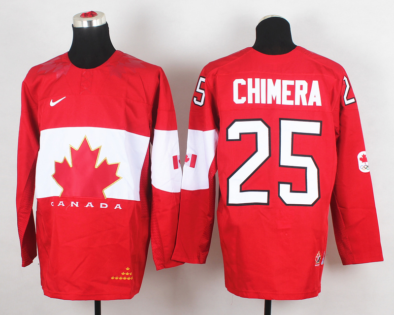 Canada 25 Chimera Red 2014 Olympics Jerseys