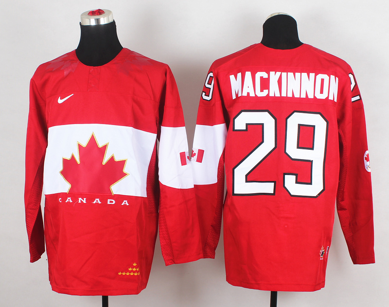 Canada 29 Mackinnon Red 2014 Olympics Jerseys