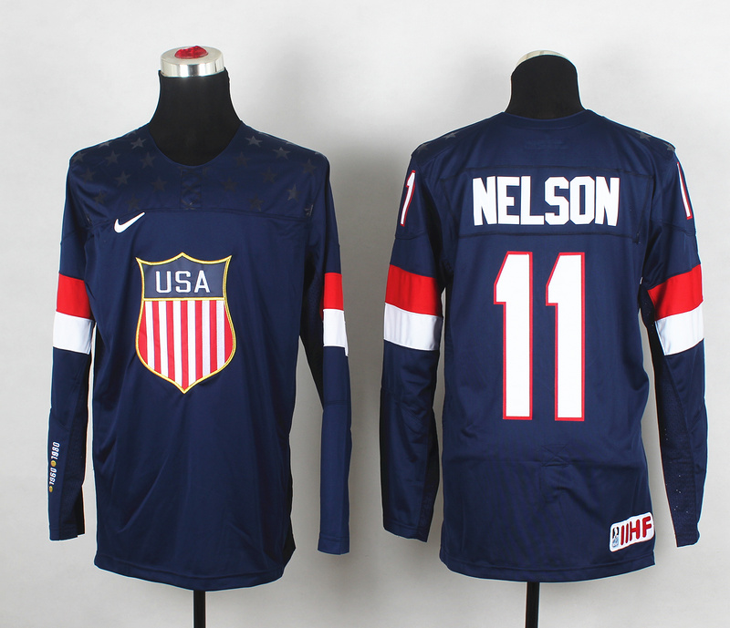 USA 11 Nelson Blue 2014 Olympics Jerseys