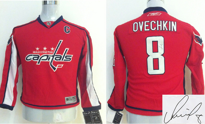 Capitals 8 Ovechkin Red Signature Edition Youth Jerseys