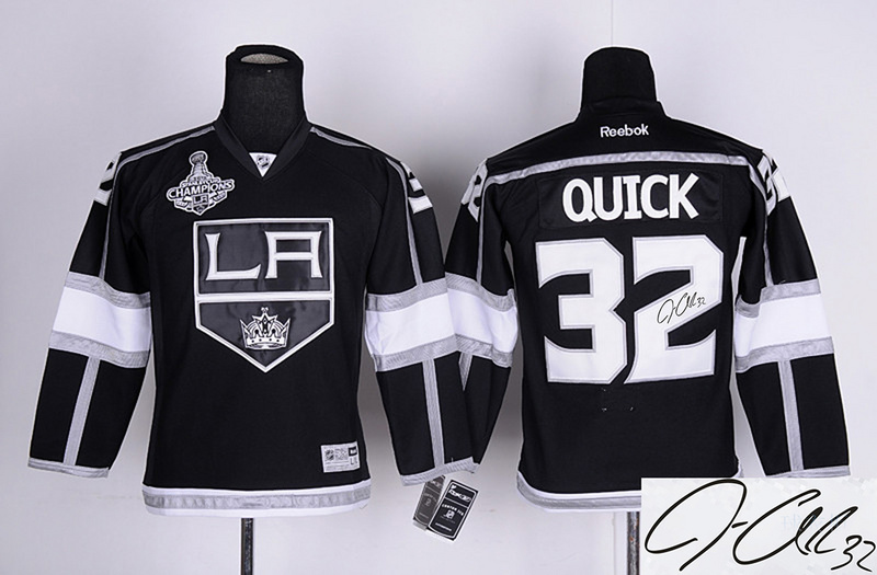 Kings 32 Quick Black Youth Signature Edition Jerseys