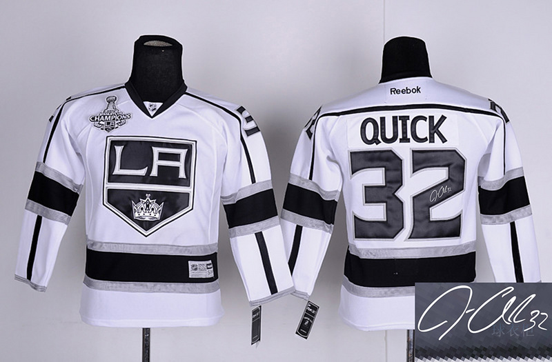 Kings 32 Quick White Signature Edition Youth Jerseys