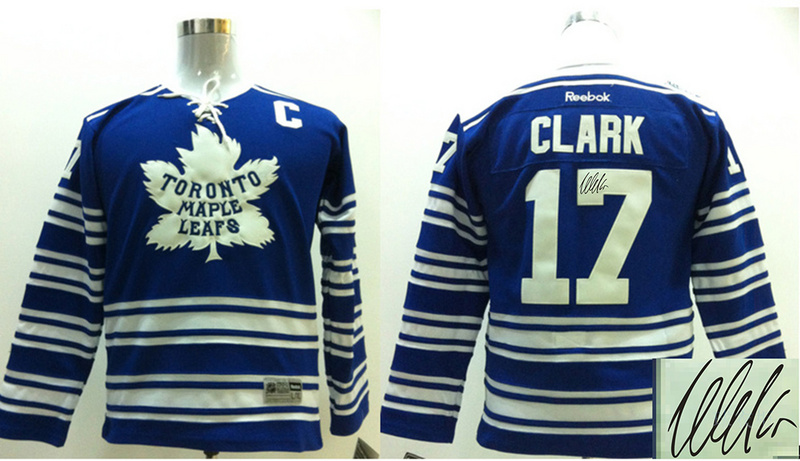 Maple Leafs 17 Clark Blue Signature Edition Youth Jerseys