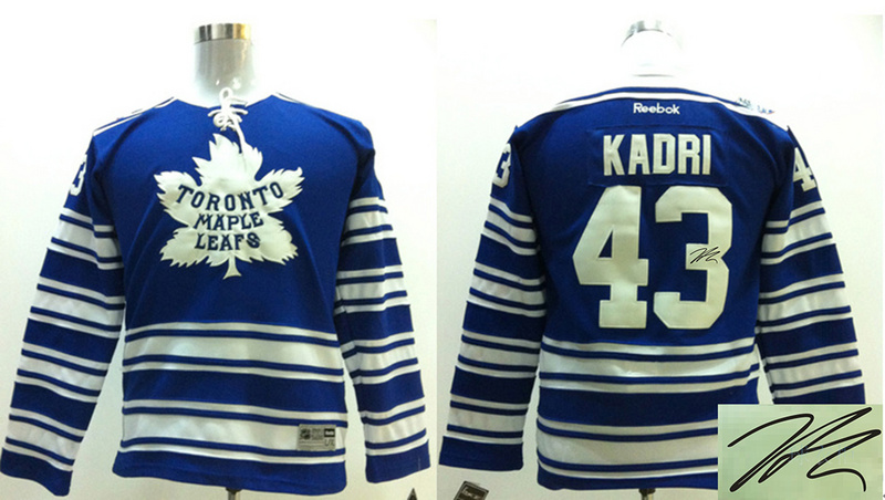 Maple Leafs 43 Kadri Blue Signature Edition Youth Jerseys