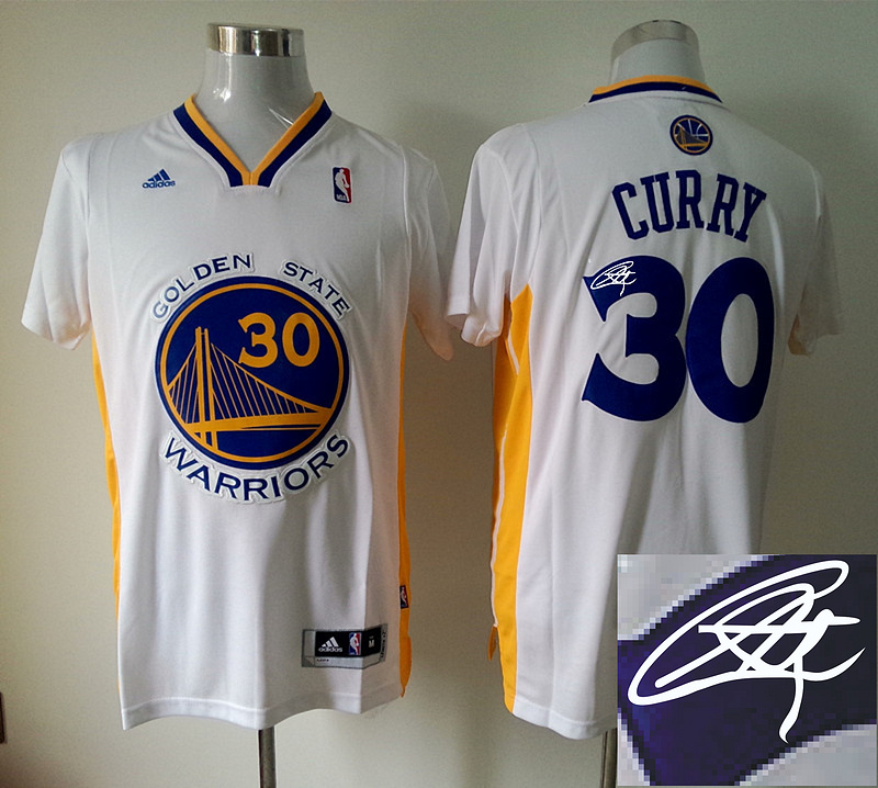 Warriors 30 Curry White Signature Edition Jerseys