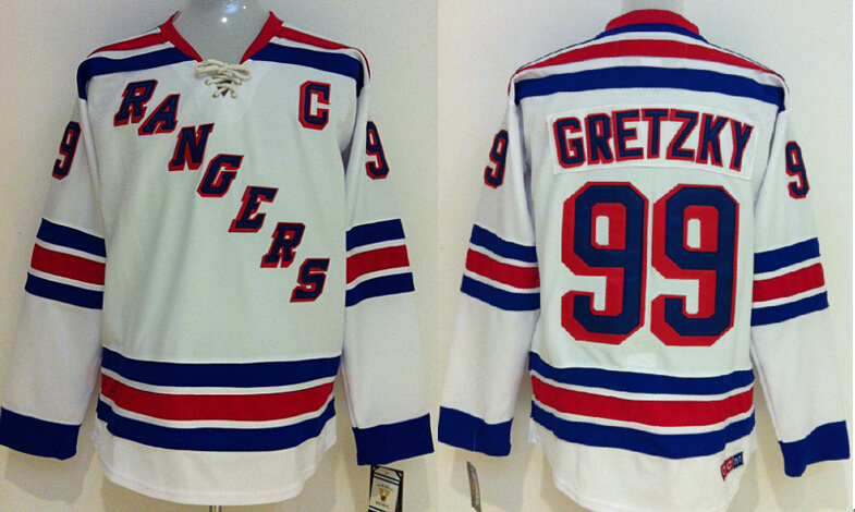 Rangers 99 Gretzky White CCM Jerseys