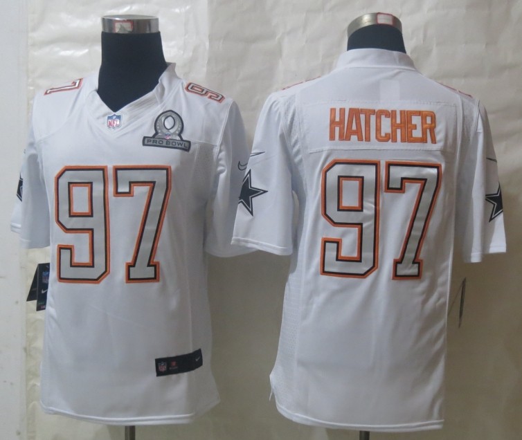 Nike Cowboys 97 Hatcher White 2014 Pro Bowl Jerseys