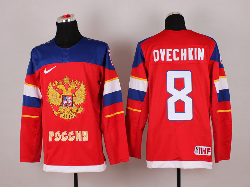 Russia 8 Ovechkin Red 2014 Olympics Jerseys