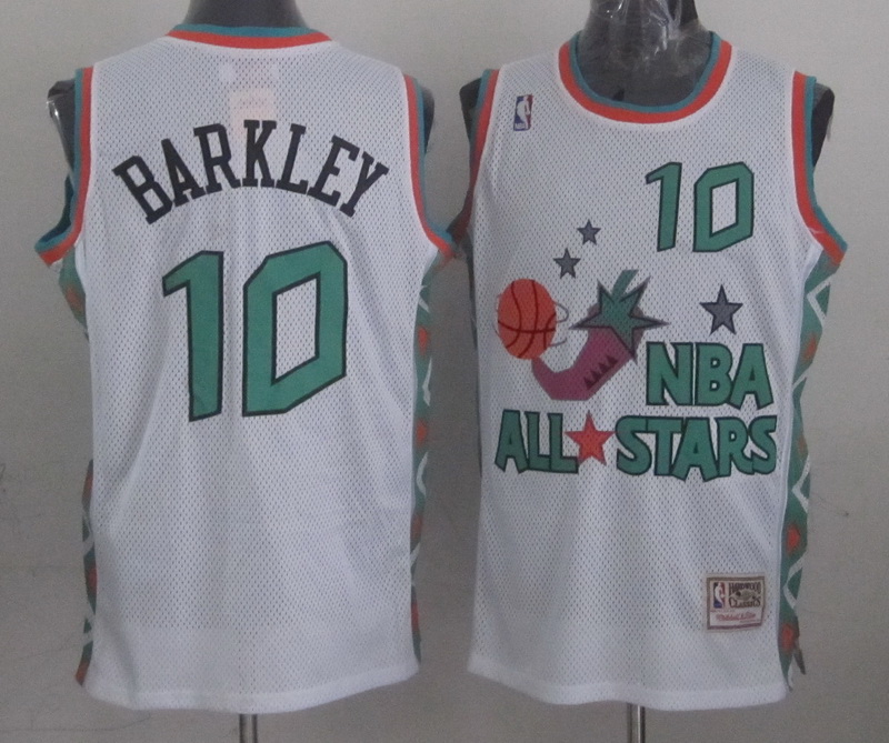 1996 All Star 10 Barkley White Jerseys