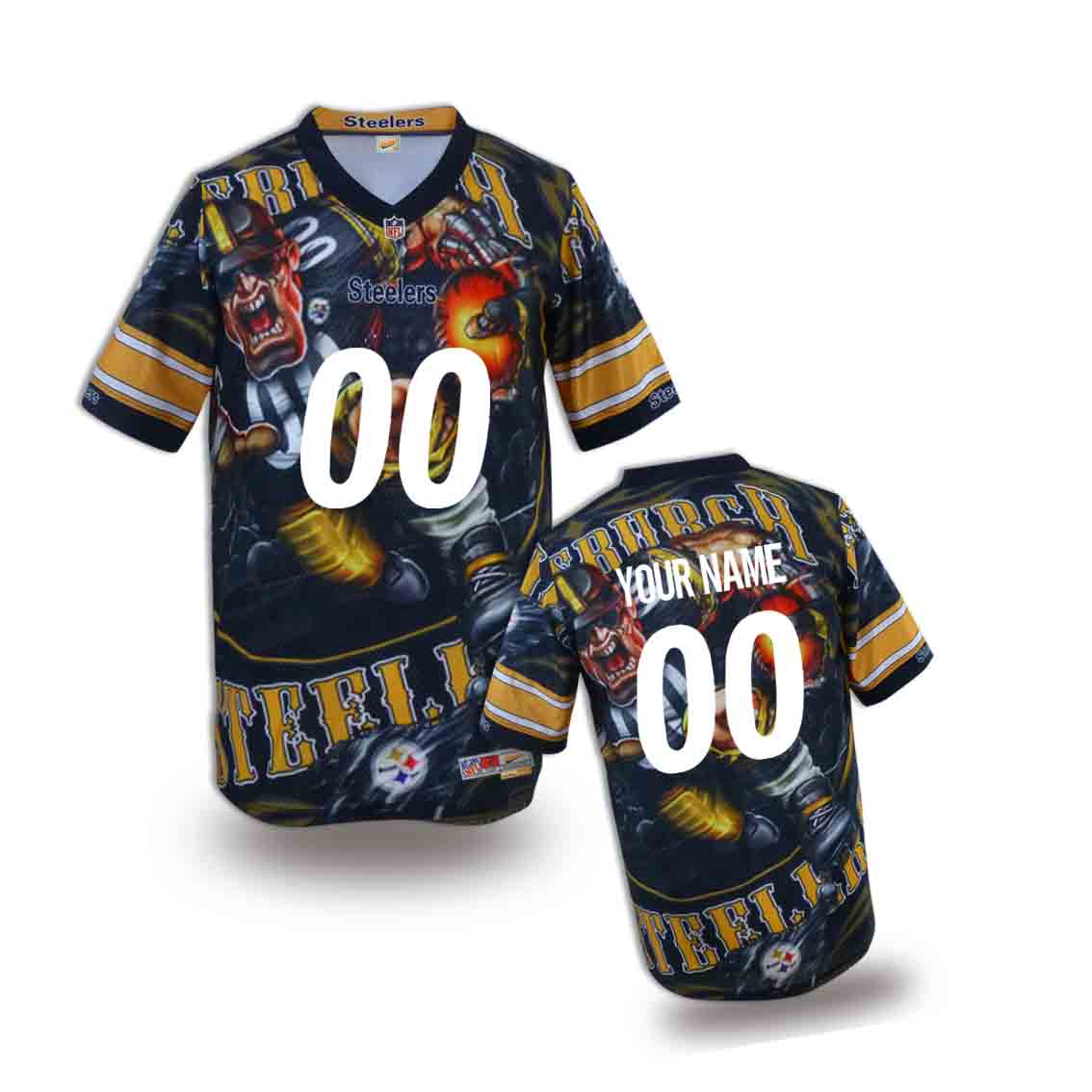 Nike Steelers Customized Fashion Stitched Youth Jerseys01