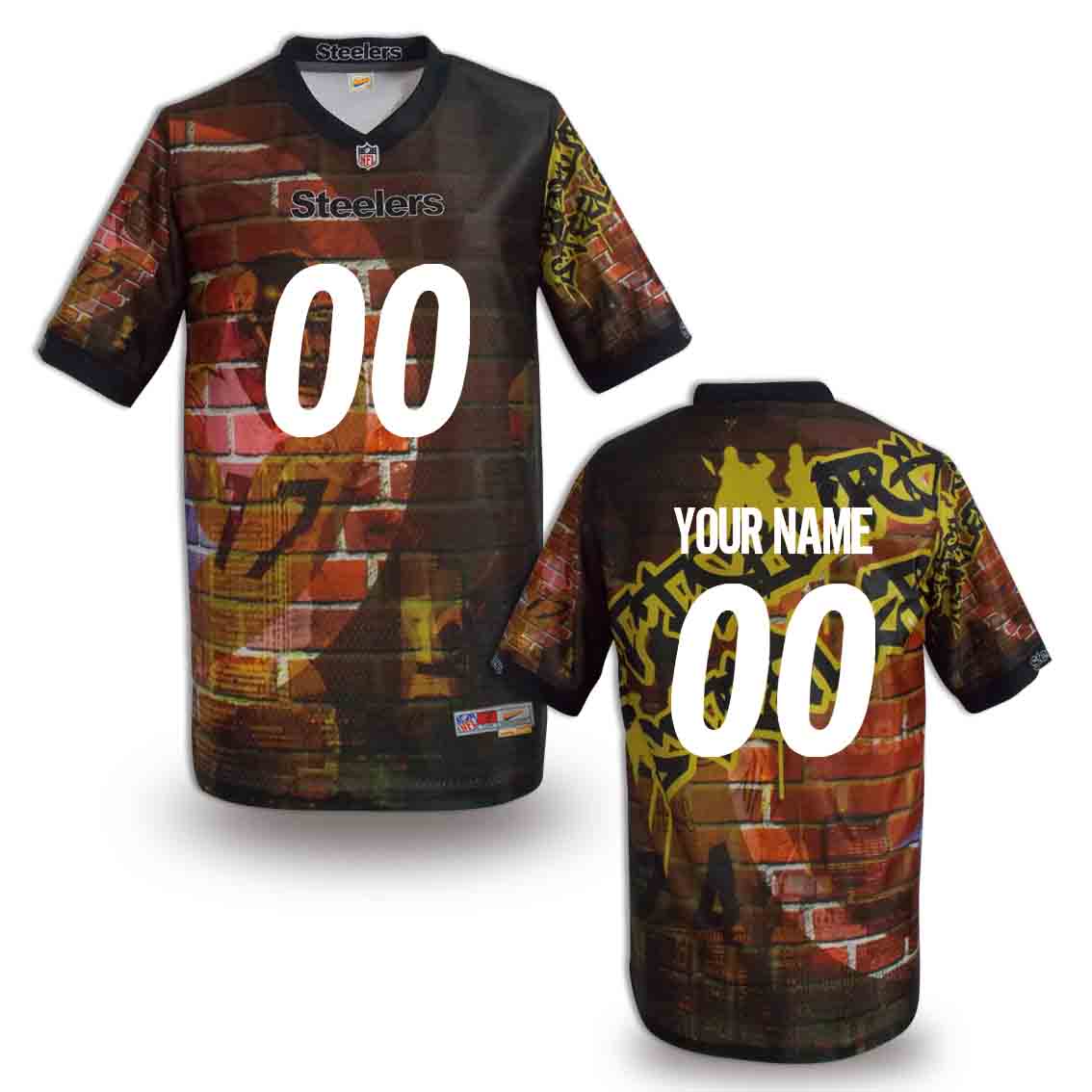 Nike Steelers Customized Fashion Stitched Youth Jerseys04
