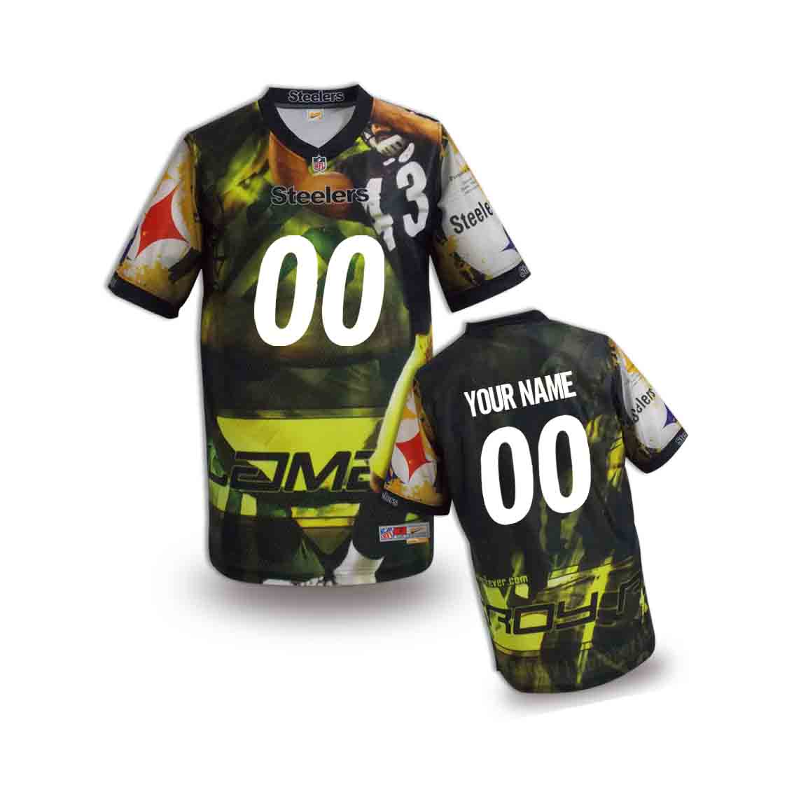 Nike Steelers Customized Fashion Stitched Youth Jerseys06