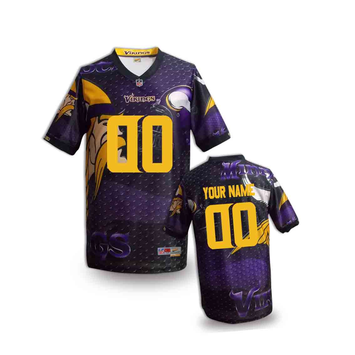 Nike Vikings Customized Fashion Stitched Youth Jerseys06