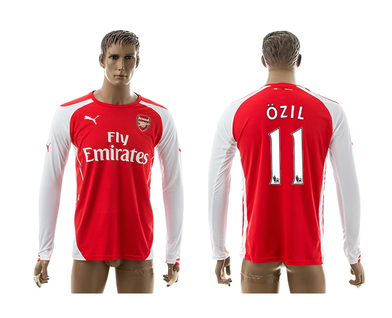 2014-15 Arsenal 11 Ozil Home Long Sleeve Thailand Jerseys