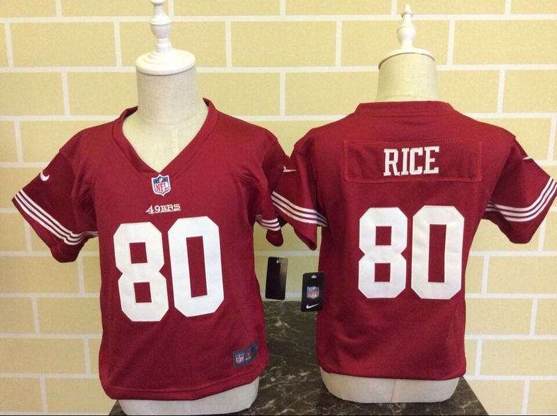 Nike 49ers 80 Jerry Rice Red Toddler Game Jersey