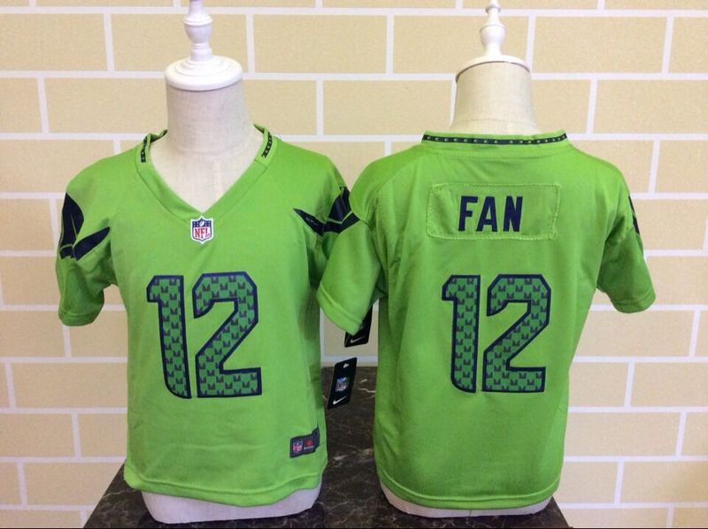 Nike Seahawks 12 Fan Green Toddler Game Jersey