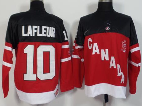 Canada 10 Guy Lafleur Red 100th Celebration Jersey