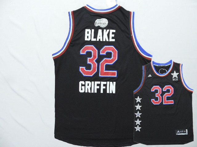 2015 NBA All Star NYC Western Conference 32 Blake Griffin Black Jerseys