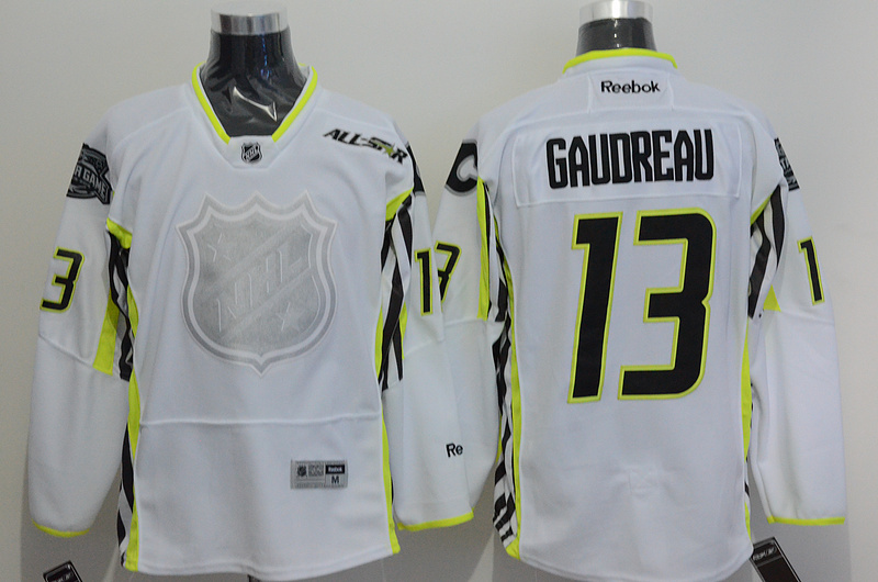 Flames 13 Gaudreau White 2015 All Star Jersey