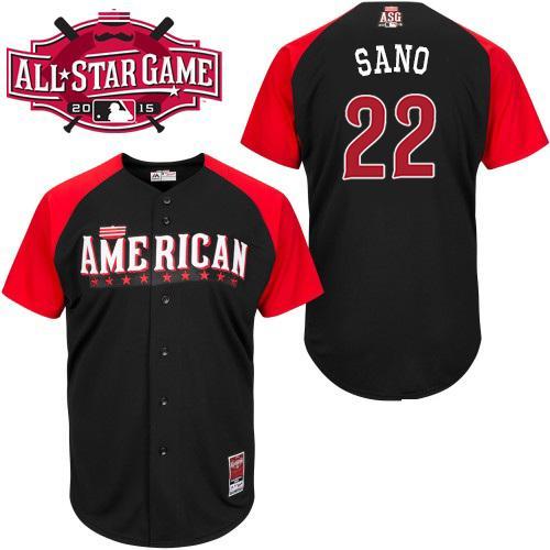 American League Twins 22 Sano Black 2015 All Star Jersey