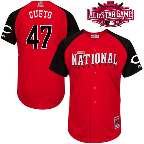 National League Reds 47 Cueto Red 2015 All Star Jersey