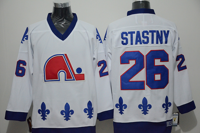 Nordiques 26 Peter Stastny White CCM Jersey