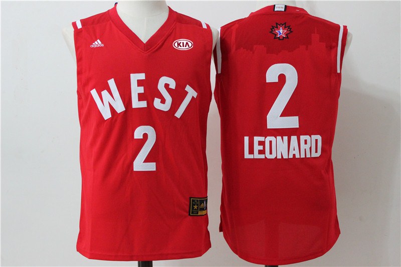 Spurs 2 Kawhi Leonard Red 2016 NBA All Star West Jersey