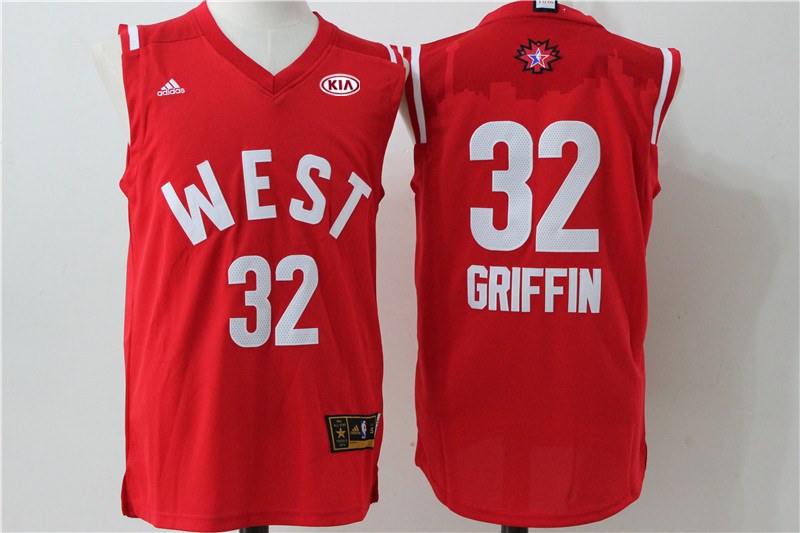 Clippers 32 Blake Griffin Red 2016 NBA All Star West Jersey