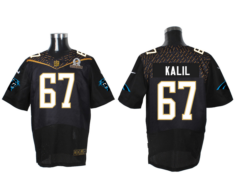 Nike Panthers 67 Ryan Kalil Black 2016 Pro Bowl Elite Jersey