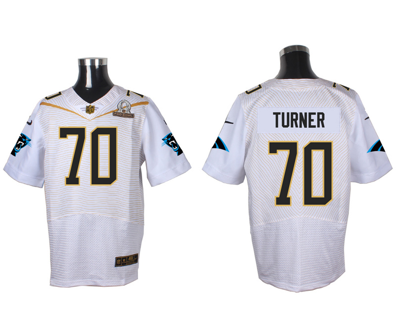 Nike Panthers 70 Trai Turner White 2016 Pro Bowl Elite Jersey