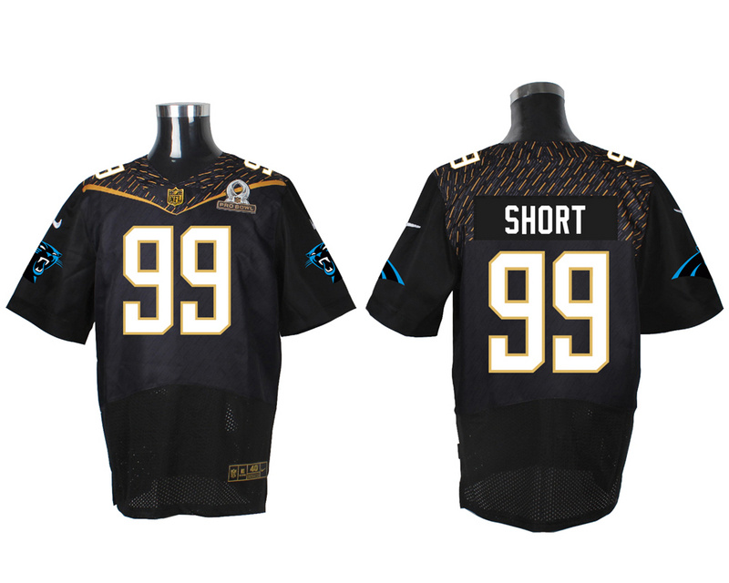 Nike Panthers Kawann Short Black 2016 Pro Bowl Elite Jersey