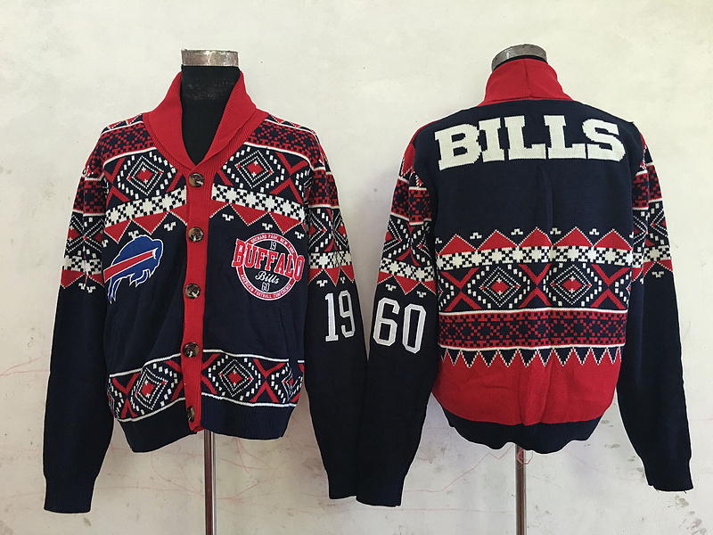 Buffalo Bills NFL Adult Ugly Cardigan Sweater