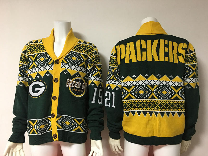 Green Bay Packers NFL Adult Ugly Cardigan Sweater